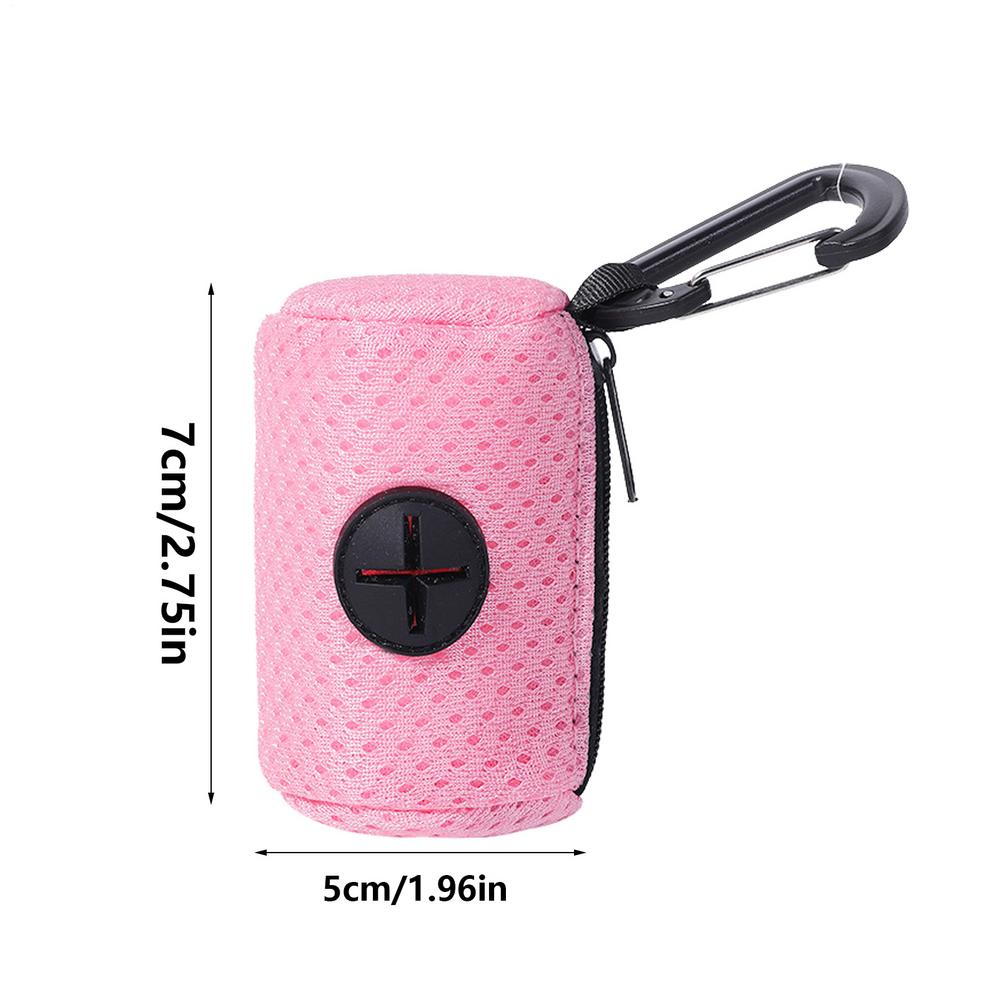 

Dog Poop Bag Dispenser Hangingable Dog Poop Bag Holder Colorful Dogs Waste Bag Holder for Dogs Cats рожевий