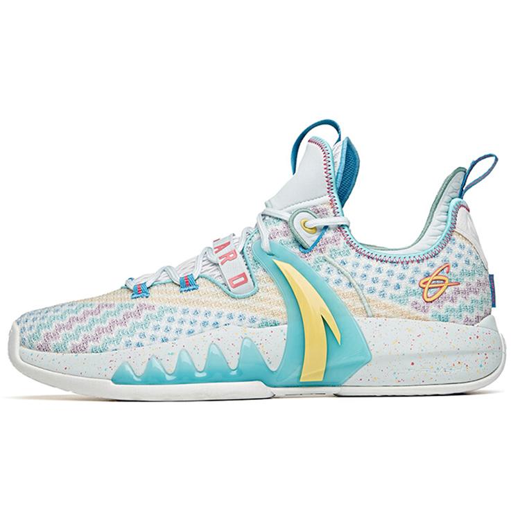 

Новые баскетбольные кроссовки Anta GH2 Easter с низким верхом, противоскользящие, износостойкие, серо-сине-желтые 112121103-6 44.5