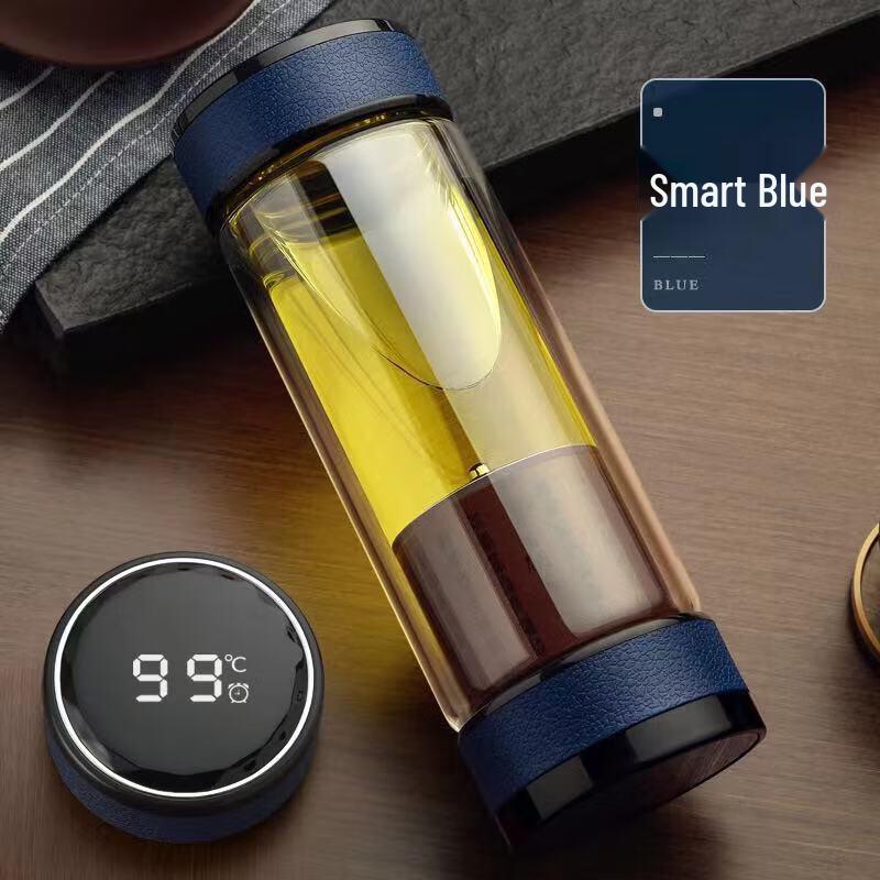 Portable Double-Layer Glass Tea Infuser Mug