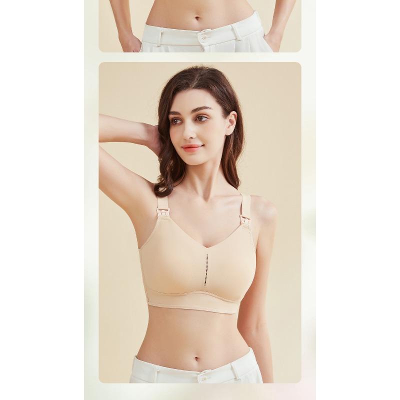 Ultra Thin Breathable Wireless Supportive Nursing Bra For Pregnant Breastfeeding Women