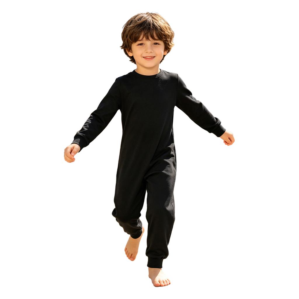 Ropa Adaptativa Especial para Niños y Niñas Unisex Conjunto de 3 Piezas Mono de Algodón Manga Larga Cremallera Trasera Invisible
