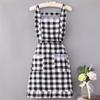 Cotton Ruffles Aprons with Pocket Princess Aprons Clean Apron Plaid Aprons  Woman