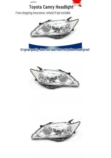 Compatible Xenon Headlight Assembly for 2012-2014 Camry Halogen, Premium, Passenger Side