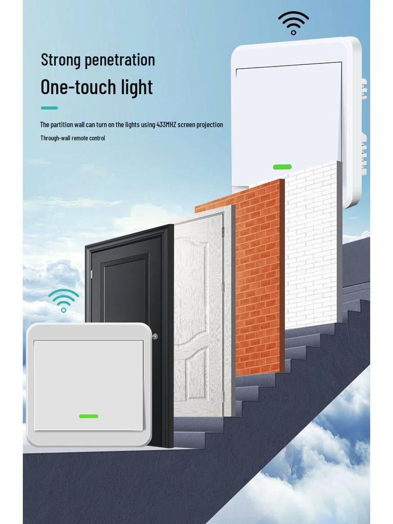 Wireless Smart Remote Master-Slave Light Switch 220V – Easy Installation