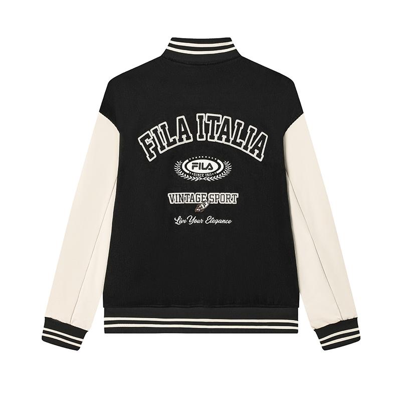 New FILA Baseball Jacket Men's Jet Black F11U439503FBK