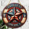 American Flag Metal Tin Sign Patriotic Home Decor Wall Art