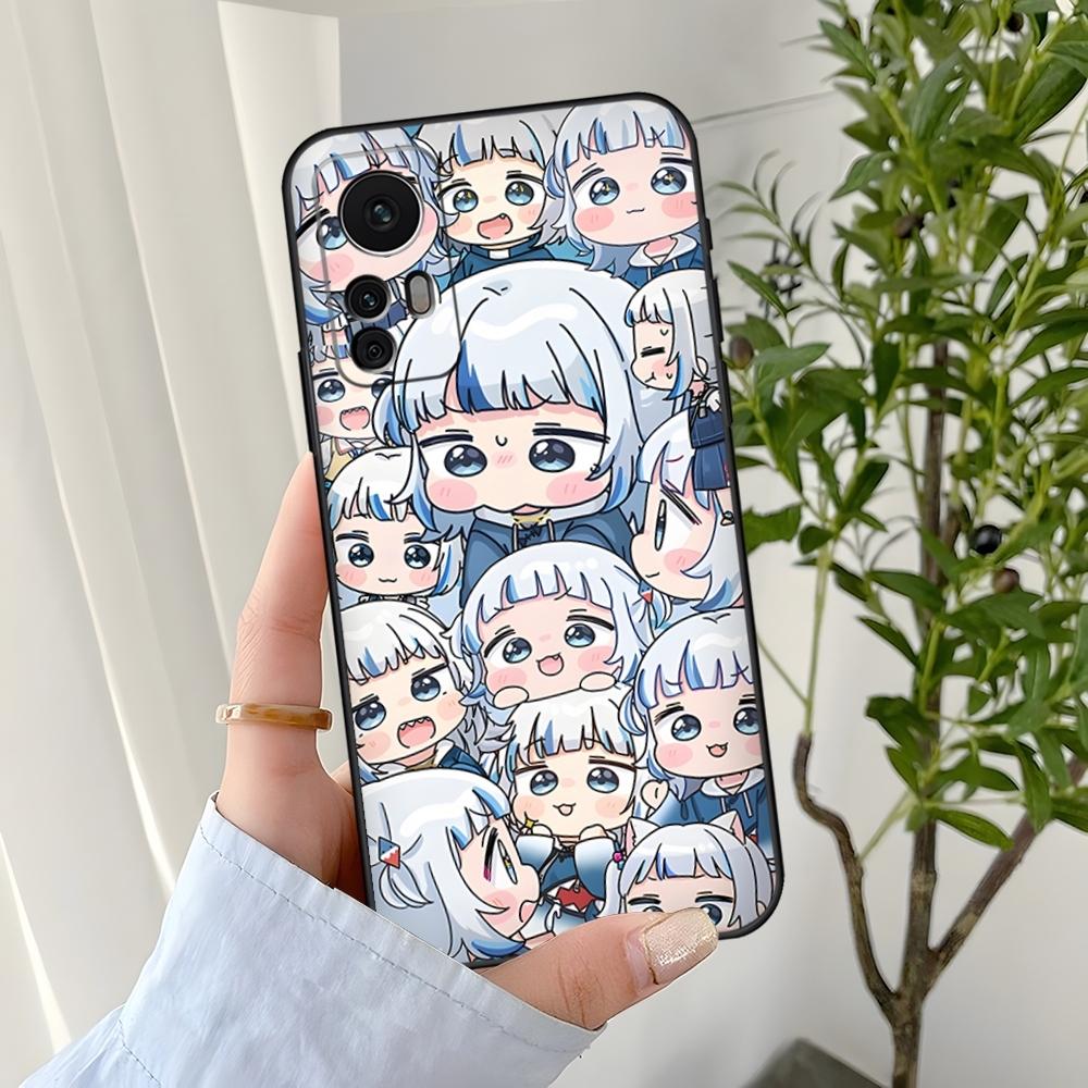 Cartoon Girl Gawr Gura Phone Case For Xiaomi Poco X7 X6 X5 X4 F5 F6 F7 M4 M5 M6 M7 C40 Silicone Soft Cover