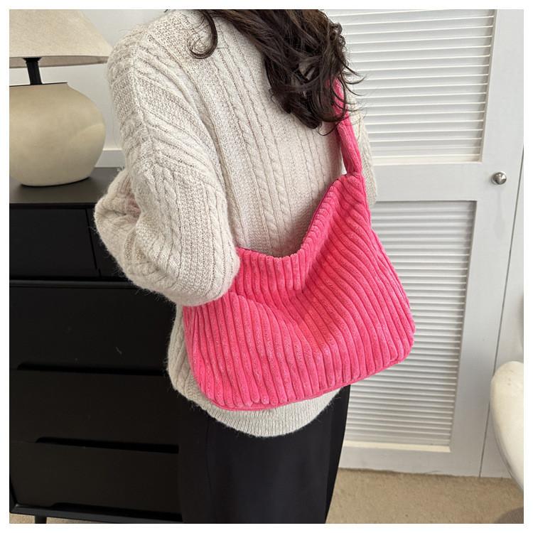 Fashionable Corduroy Tote Bag For Women Soft And Spacious Winter 2023 Shoulder Bag