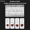 Scheda di confronto di riferimento per lo spessore della macinatura della polvere di caffè Scala di confronto dello spessore della polvere di macinatura del macinacaffè Accessori per il caffè