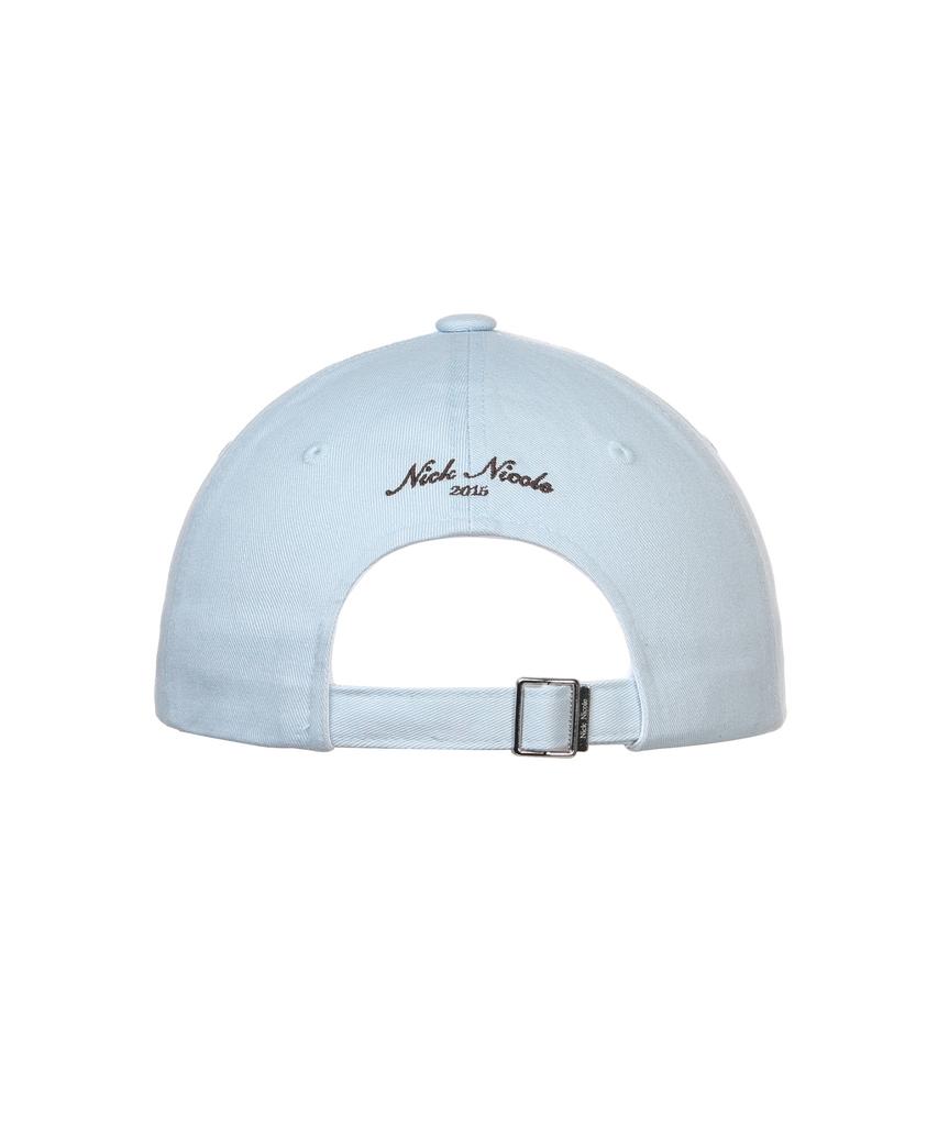 Nigaennikol Nicole Lettering Ball Cap_Sky Blue Brown