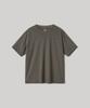 ANOTHER OFFICE Dyed Raw-Edge Stripe Tee (Mud Brown)