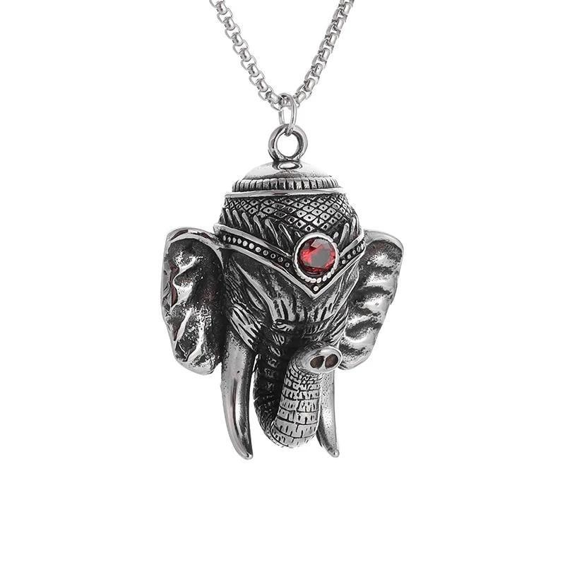 Collana con ciondolo a forma di testa di toro nordico punk retrò per uomo, gioielli classici con personalità animale