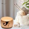 Personalisierte Garnschale zum Häkeln, individueller Strickhäkelhalter aus Holz mit Deckel, multifunktionaler Aufbewahrungsorganizer für Handarbeiten, handgefertigte Geschenke für