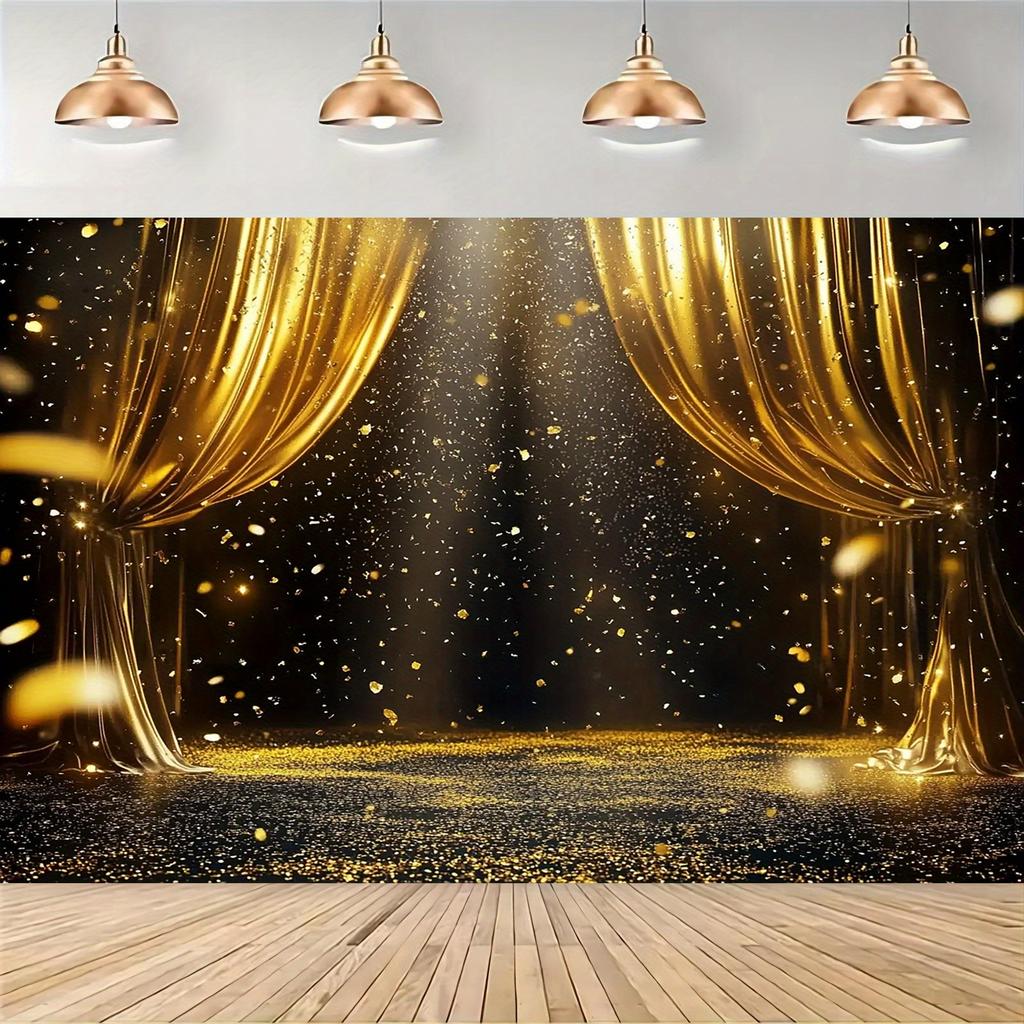 1 piece elegant black gold glitter background banner elegant black gold glitter perfect for home decor