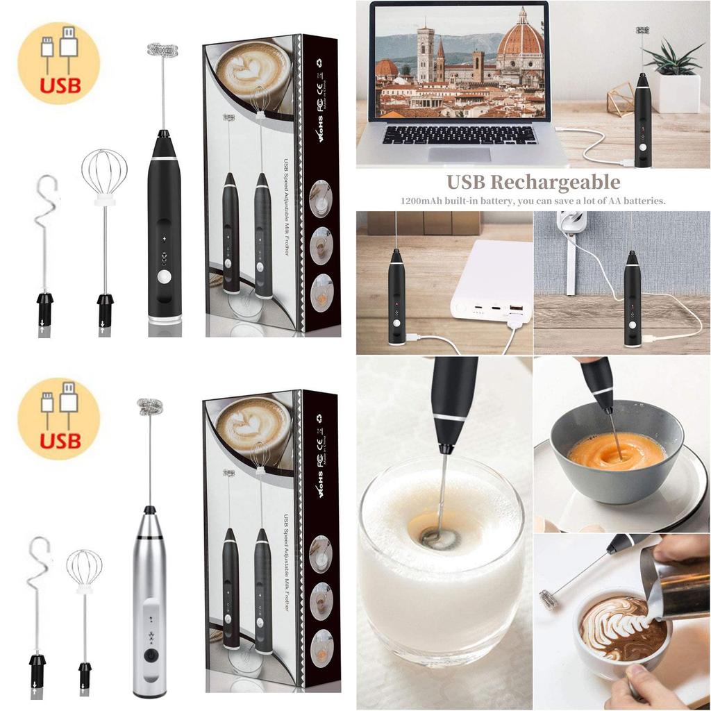 Multi-functional Handheld Electric Mixer With Usb For Effortless Whipping And Blending