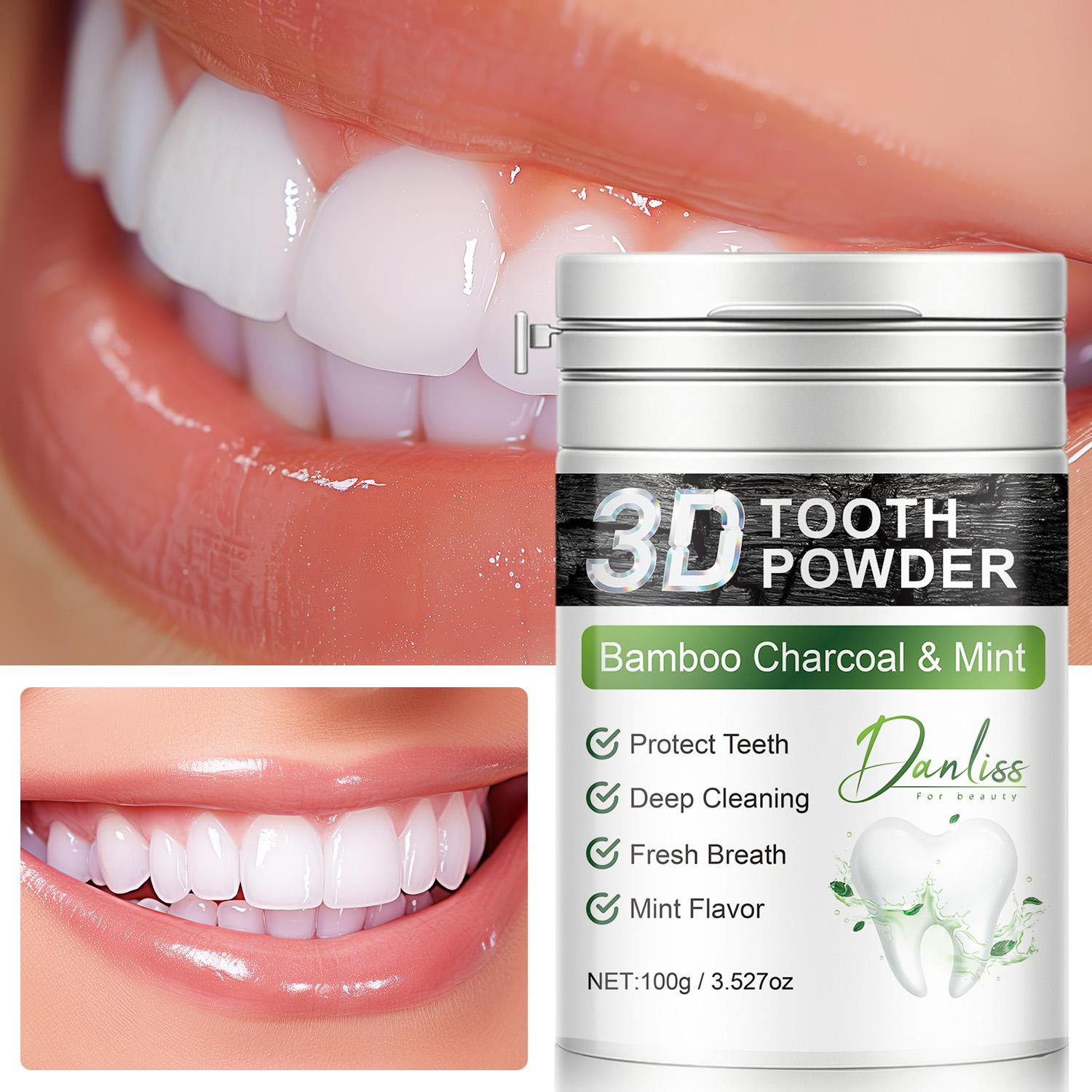 

3D Tooth Powder-Deep Cleaning And Fresh Breath With Mint Flavor-100g