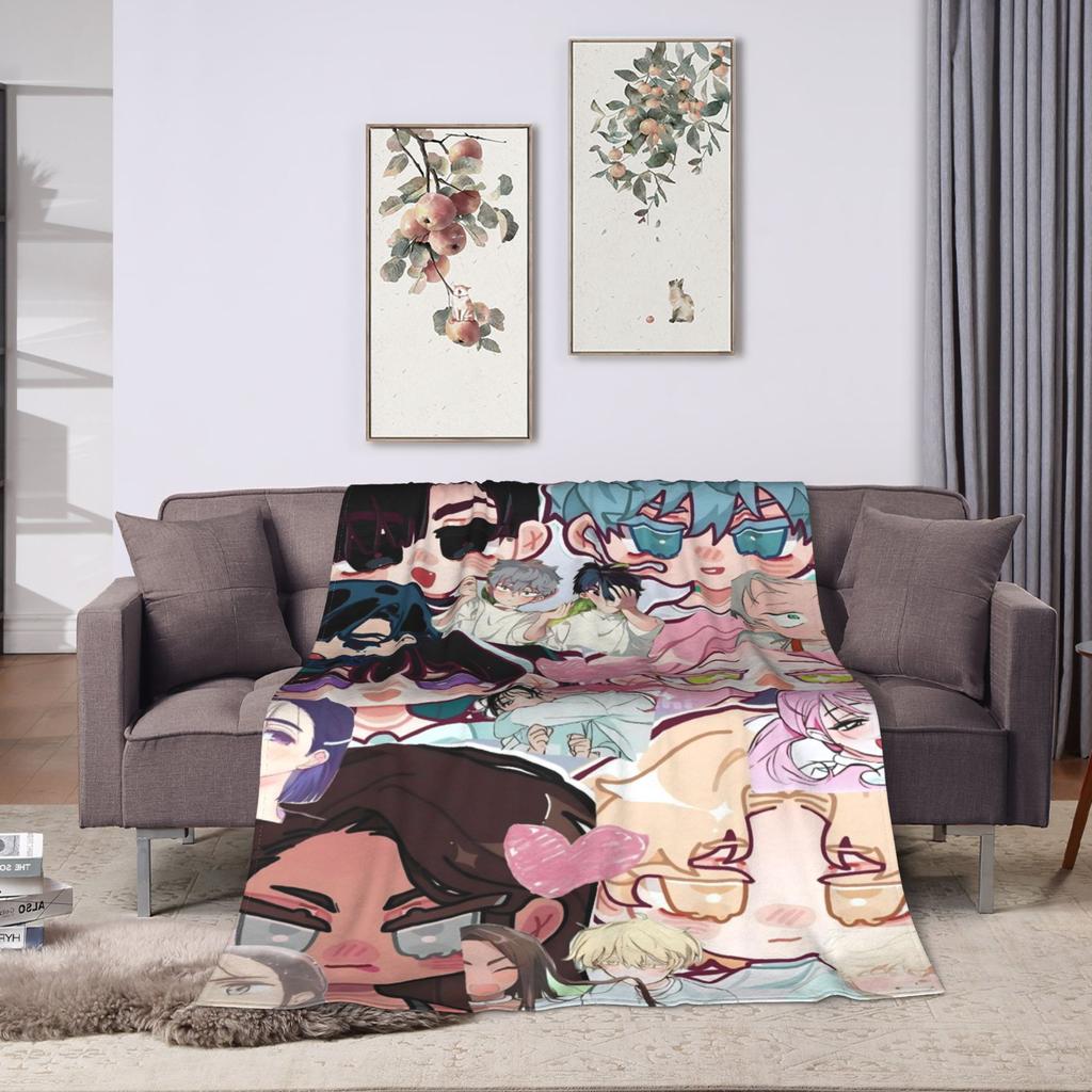 Alien Stage Manga Art Blanket  Soft Novelty Plush Bedding Throws For Girls Boys Bedroom Flannel Bedspread Bed Cover
