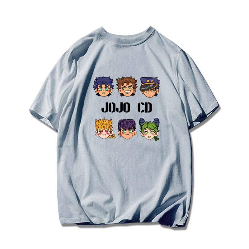 Jojo's Wonderful Adventure Empty Strip Xu Lun Stone Sea Sports Pure Cotton T-shirt Super Hot Men and Women Short-sleeved T-shirt