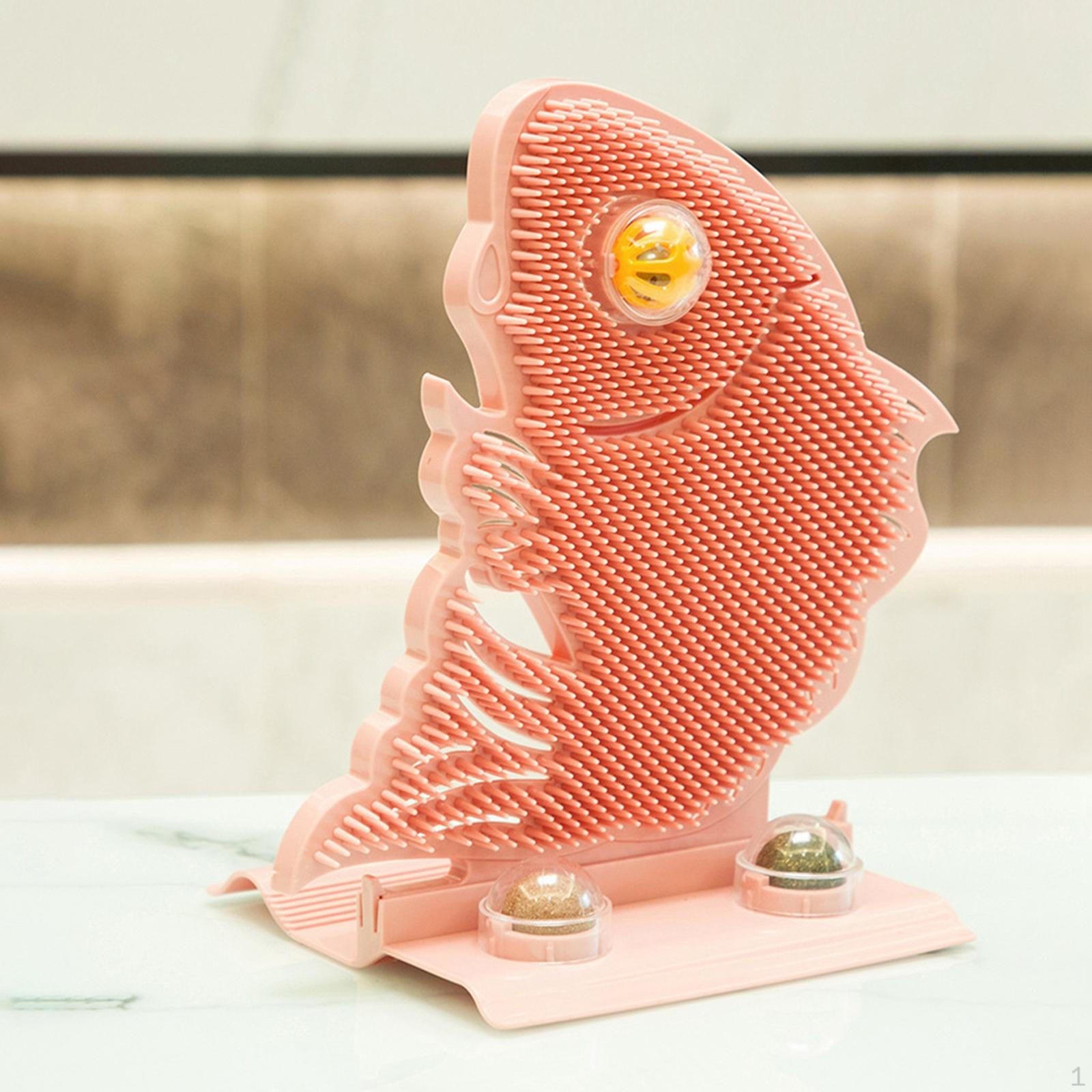 

Груммер в форме рыбы для самостоятельного ухода за шерстью кошек розовый