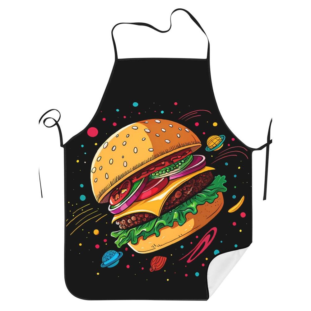 1pc Big Mac Burger Apron with Iconic & Burger - Suitable for Fast Food Themed Kitchens, Parties, Themed Cooking, Baking - Apron For, Restaurants, Cafe