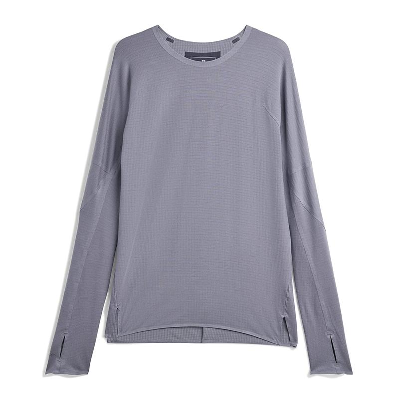 

Y-3 Однотонная минималистичная базовая модная футболка с длинным рукавом Мужские топы KB2331 XL