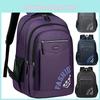 Letter Print Fashion Oxford Backpack Breathable Laptop Compartment Students Bag
