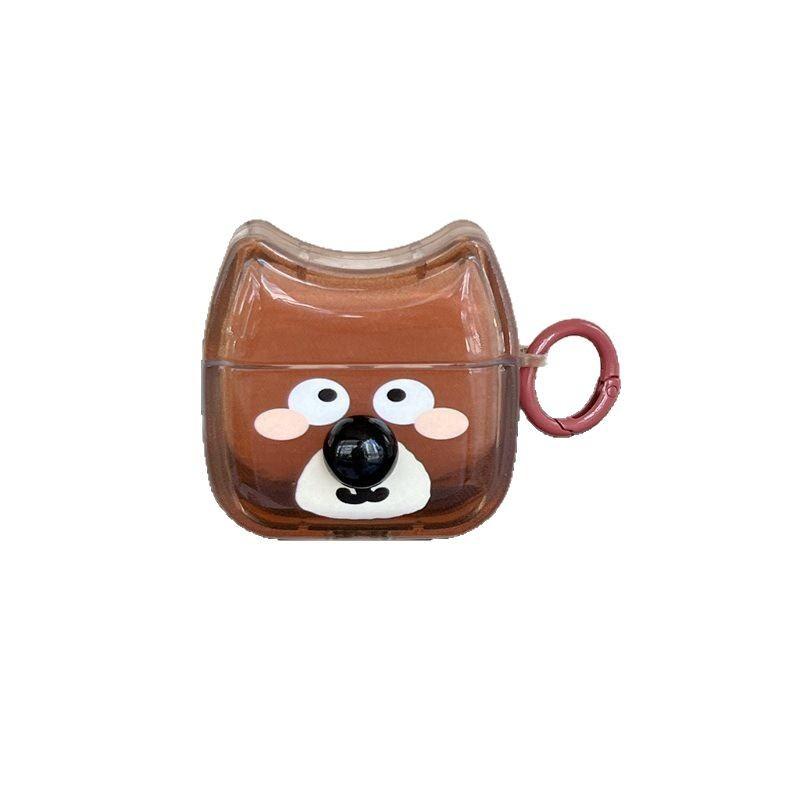 Cartoon Cute Bear Head Earphone Case for Apple AirPods 1 /1 Protective Cover One or Two Generations Anti-drop