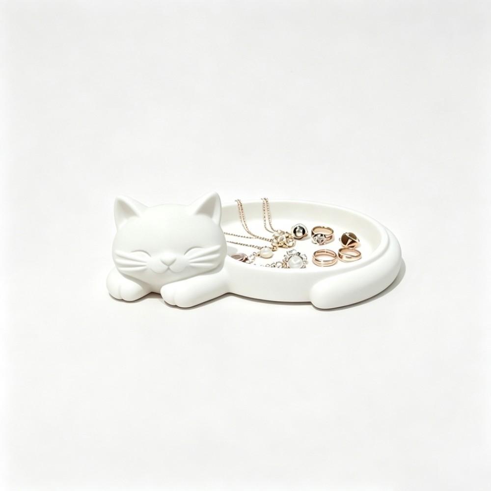 Squatting Design Desktop Storage Tray Storage Function Decorative Trinket Dish  Gift Giving