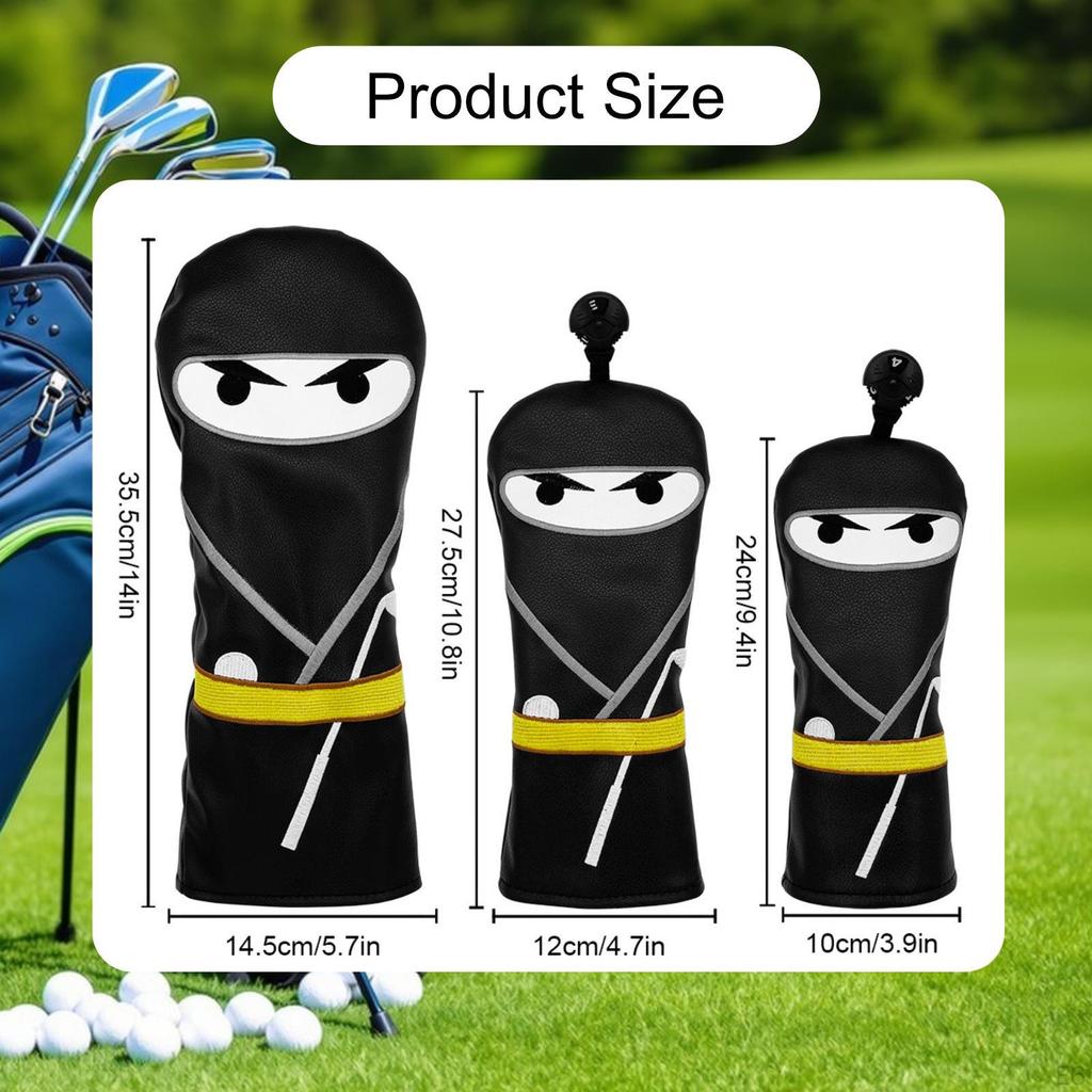 Golf Wood Headcover Creative Portable Easy to Use Waterproof Head Cover DR 35.5cmx14.5cm