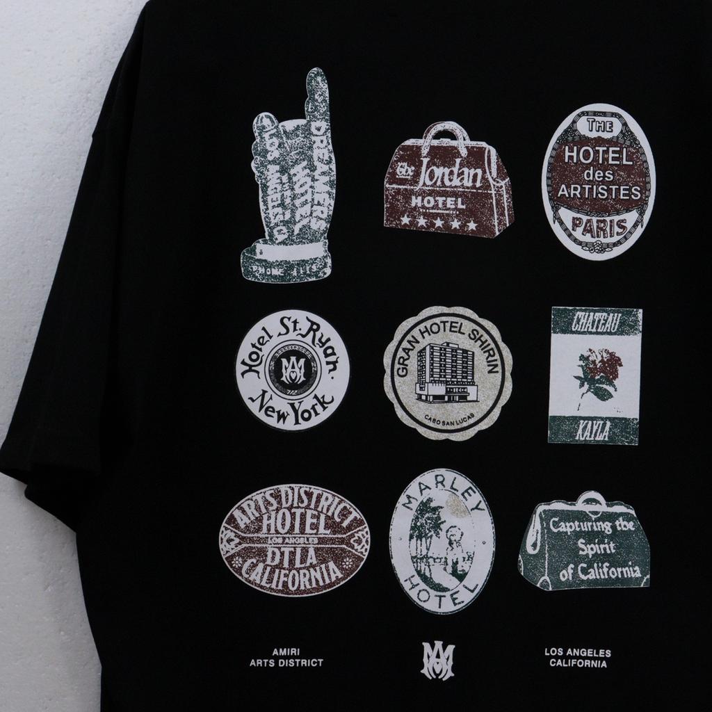 2206 Amiri 2025 Letní nové pánské a dámské volné vysoce kvalitní bavlněné tričko pro větší děti