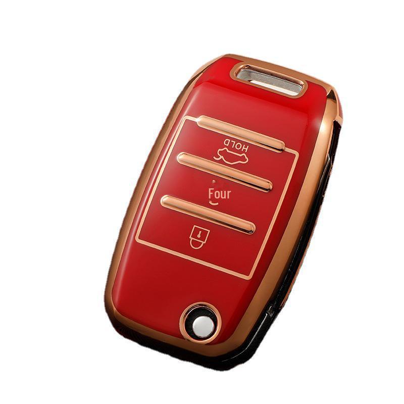 Carcasă geantă pentru chei de mașină, potrivită pentru Kia K2, K3, K4, K5, KX3, KX5, Zhipao, Foredi, Sorento. Design pentru bărbați și femei cu închidere cu cataramă.