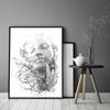 Picture poster In a frame 53x73 cm Woman Valentine's Day P739