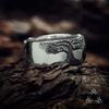 Hecheng New Retro Ladies Carved Tree of Life Ring