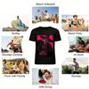 Dark Vampire Hunter Print Short Sleeve T-shirt Cool Mesh Patchwork Niche Top For Men And Women Pure Cotton T-shirt