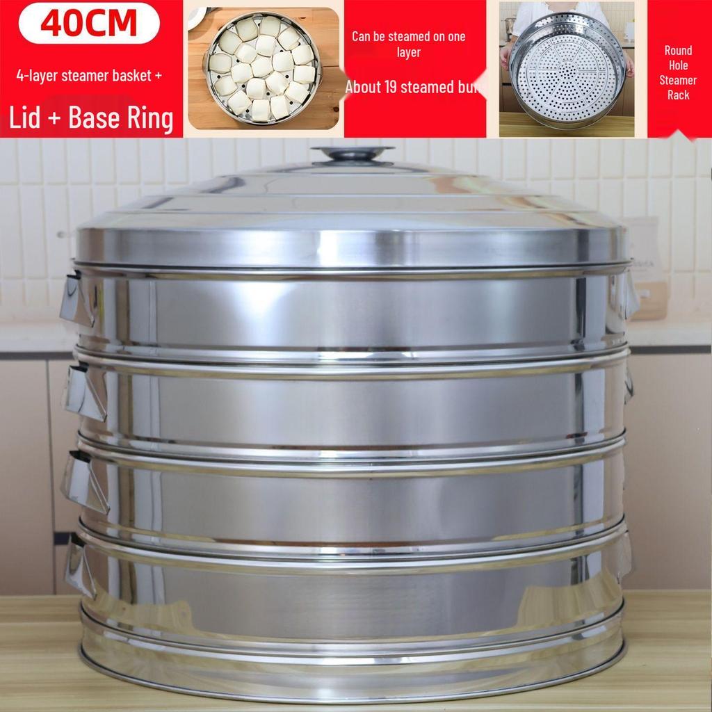Extra Thick Stainless Steel Large Capacity Multi-layer Steamer Rack for Home and Commercial Use
