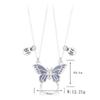 BFF Necklace Magnetic Necklaces Butterfly Pendant Choker Women's Jewelry Couple Clavicle Chain