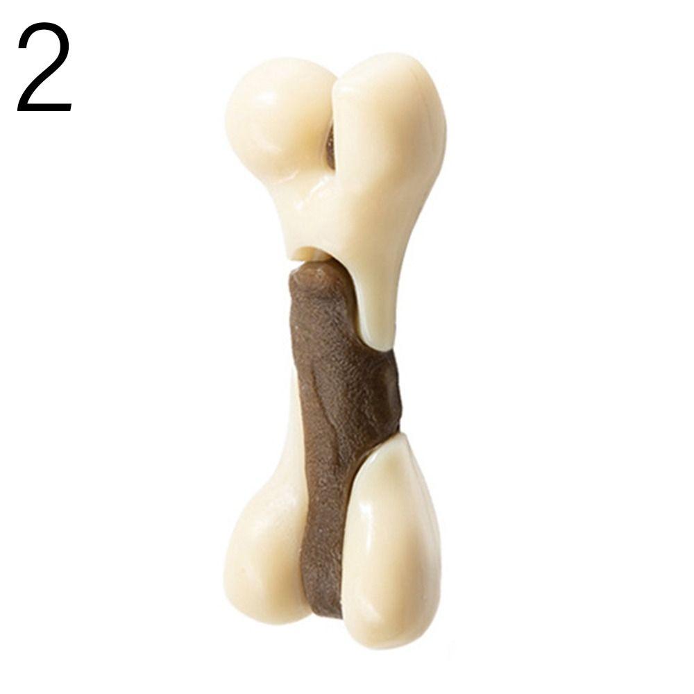 

Зубные палочки для жевания щенков, игрушка для чистки зубов в форме кости для собак, игрушка для моляров для домашних животных, нейлон + коровья кожа 2