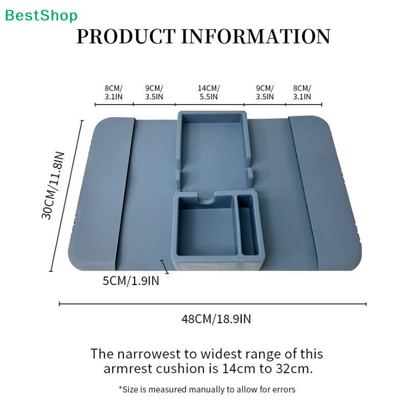 Sofa Armrest Organizer Tray,2-in-1 Couch Cup Holder with Storage Pockets for Drinks,Phones,Remotes & Living Room