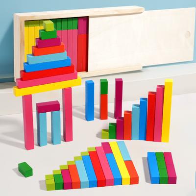 Montessori Lehrmittel für das Mathematik Lernen Farbige Dezimalstäbe Puzzle Spielzeug Kindergarten Frühe Kindheit Bildung