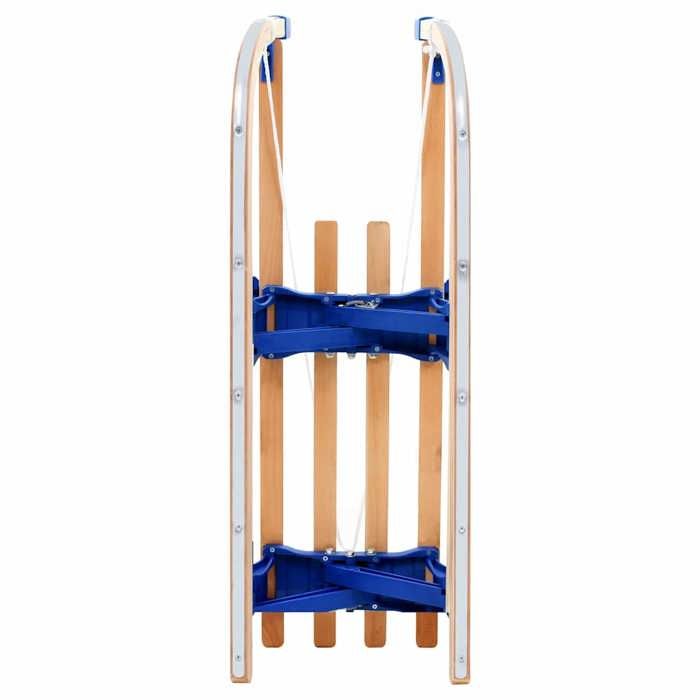 VidaXL Traîneau Pliable en Bois 110 cm Luge Amateurs de Neige Sports D'Hiver 91457