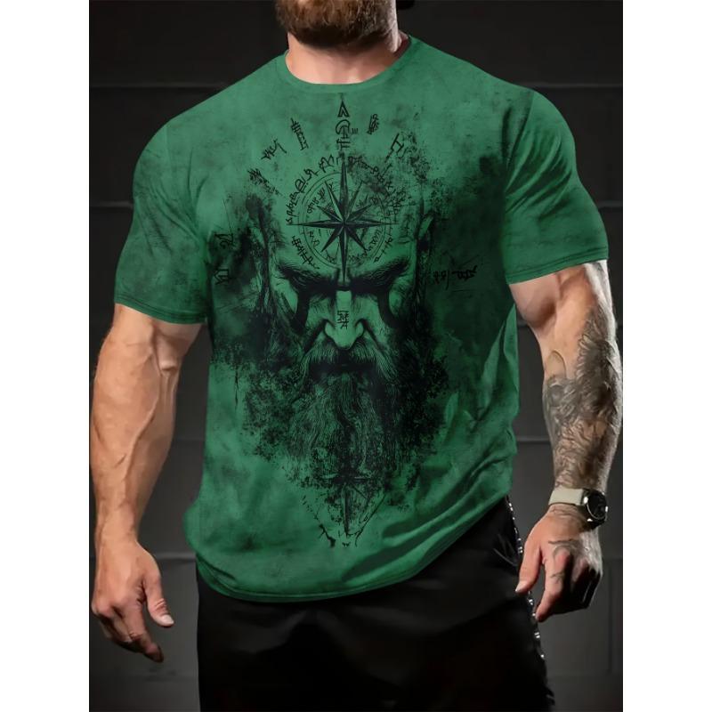 Summer Men's Fashion Digital Print Graphic T-Shirt