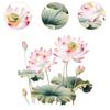 Lotus Wall Sticker Elegant Art Sticker Easily Install Accessories Wear Resistant Livingroom Wall Decal Home Decoration for Door