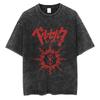 Men's T-Shirts Anime Berserk Tshirt Men Women 100% Cotton Tshirts Guts Washed Vintage T-Shirt Y2k Short-Sleeved Shirts S 1122