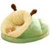 Cozy Winter Slipper-Style Cat & Small Dog Bed - Warm, Thick, Semi-Enclosed Design for Cold-Proof Comfort