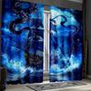 2pcs Pirate Ship Window Curtains   Fantasy Sea Monster & Skeleton Ship Decor & Room