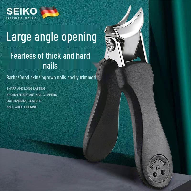 Stainless Steel Anti-Splash Slanted Nail Clipper with Large Opening