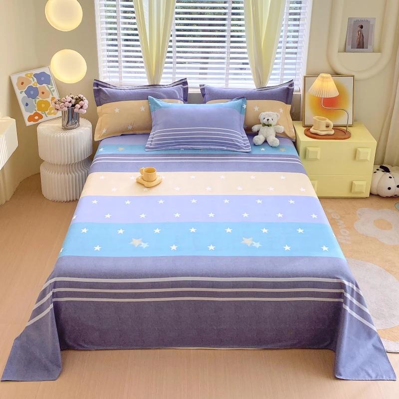 Geometric Patterns Bed Sheet Set 3Pcs Household Bedspread Pillowcases Fashion Skin-friendly Comfortable Breathable Bedding Set