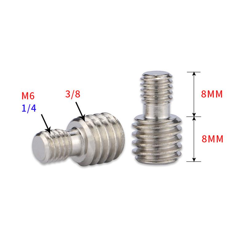 1pc M6 1/4 or 3/8 male to male Screw Mount Adapter for camera tripod camera photography accessories
