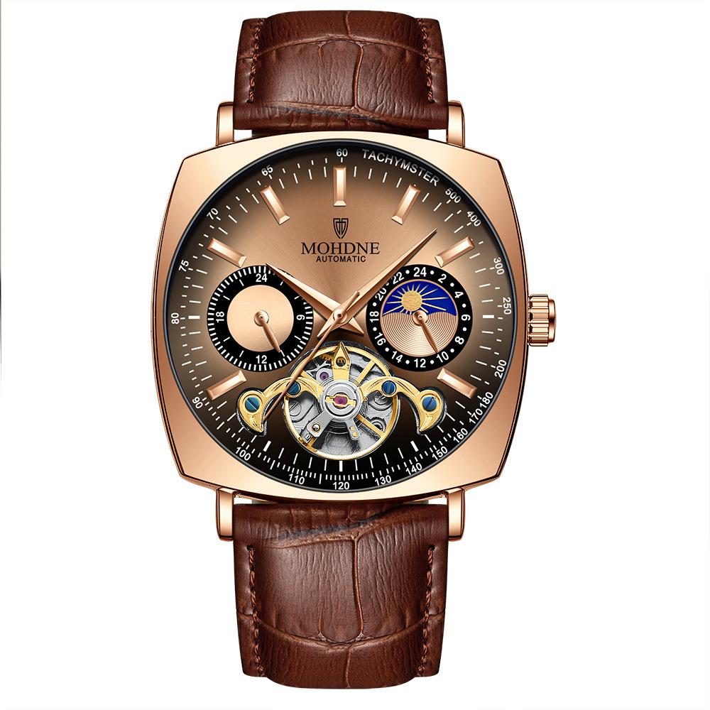 Новые квадратные механические часы Modun  Большой взрыв клоуна  оригинальный дизайн многофункциональные мужские часы часы