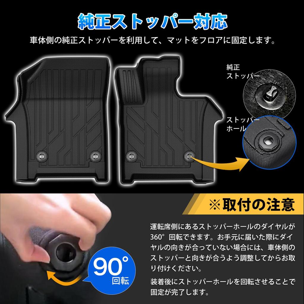 GIMUYA 3D Waterproof Floor Mats for Toyota New Alphard and Vellfire Custom Designed for Gasoline and Hybrid TPE Interior Custom and Driver Passenger
